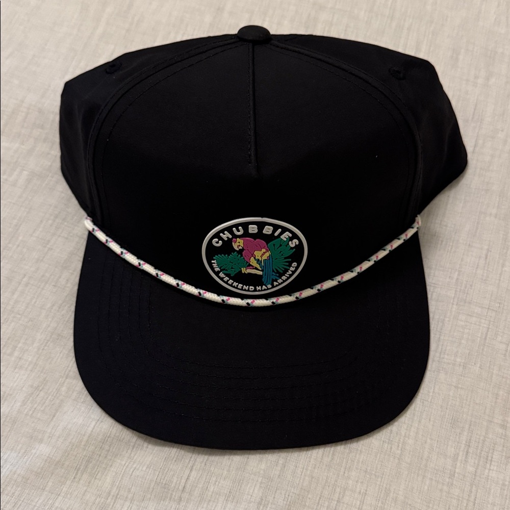 Chubbies Black Hat with Logo Patch